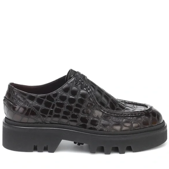 New Women’s Dries Van Noten Croc-Effect Leather Derby Shoes!!🔥🔥🔥 - Picture 3 of 16